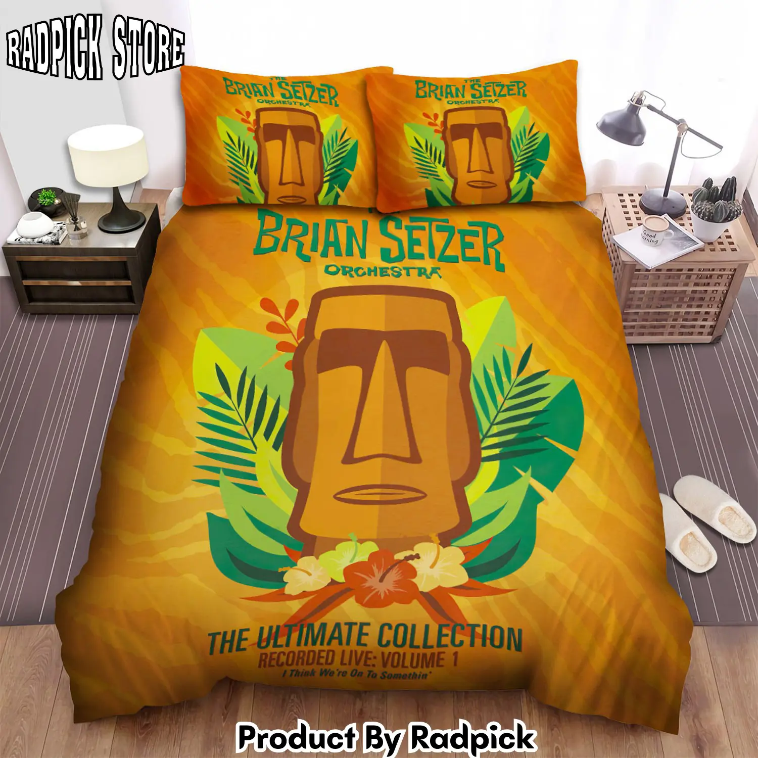 Radpick the brian setzer orchestra band the ultimate collection vol1 album cover bed sheets spread comforter duvet cover bedding sets rp3271321